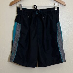 Speedo Black Gray Swim Shorts
